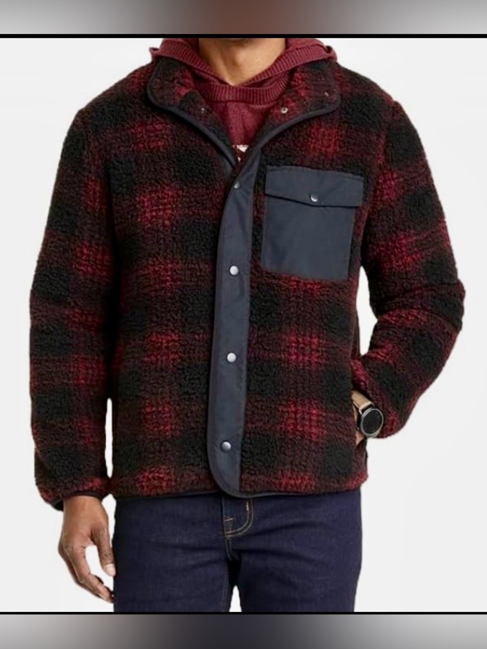 Mens Goodfellow & Co button up fleece/jacket